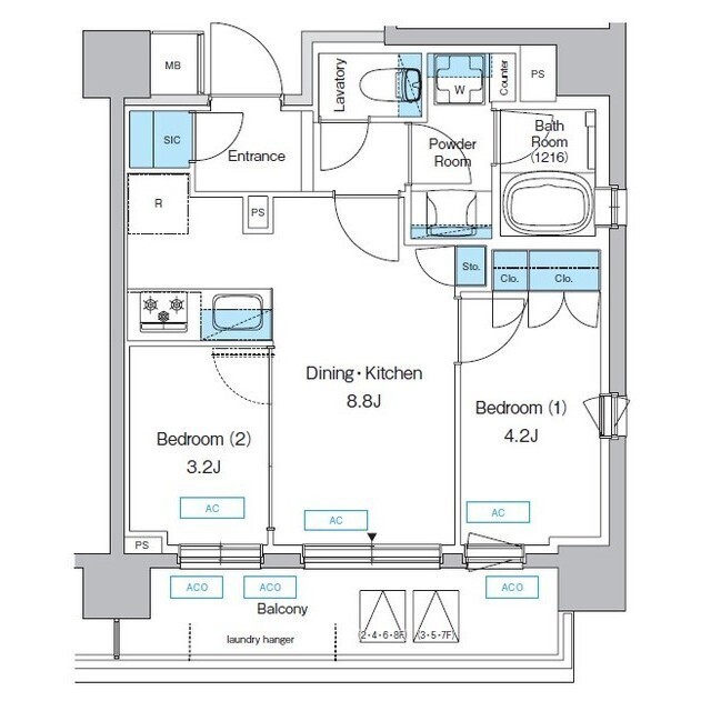 プレディアコート三軒茶屋の間取図
