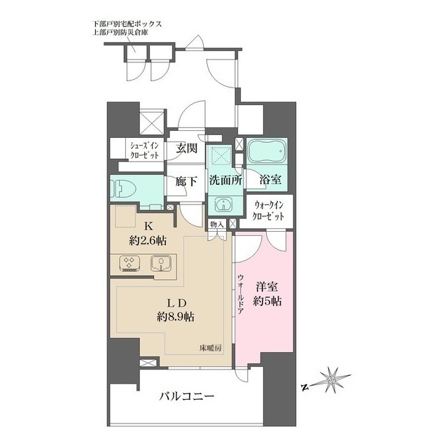 ザ・パークハウス品川荏原中延の間取図