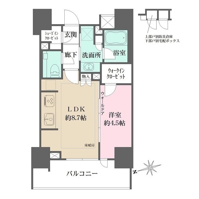 ザ・パークハウス品川荏原中延の間取図