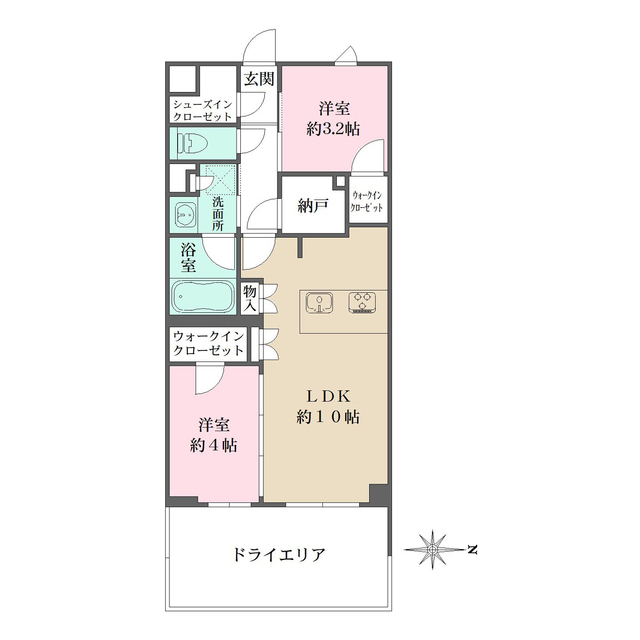 Ｌａ　Ｐｅｒｌａ　ＪｉｙｕｇａｏｋａＩＩの間取図