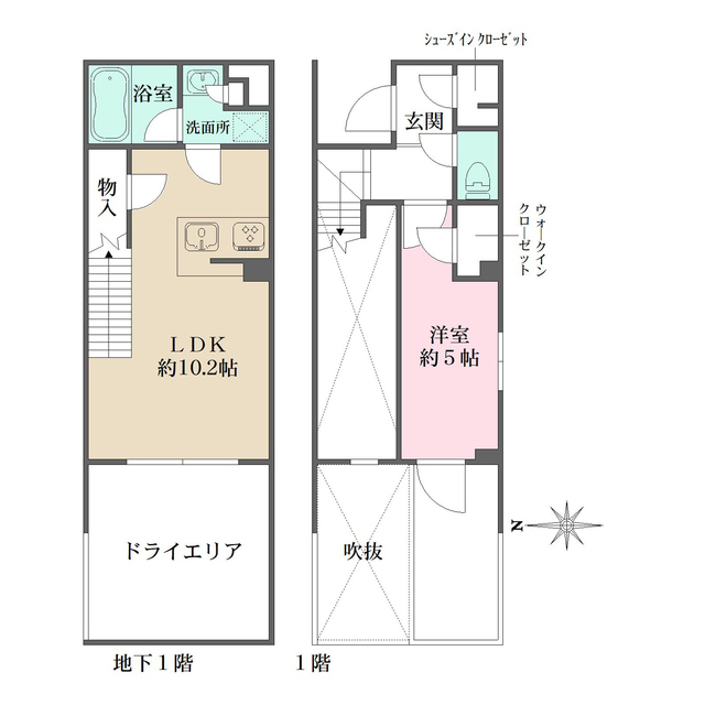 Ｌａ　Ｐｅｒｌａ　ＪｉｙｕｇａｏｋａＩＩの間取図