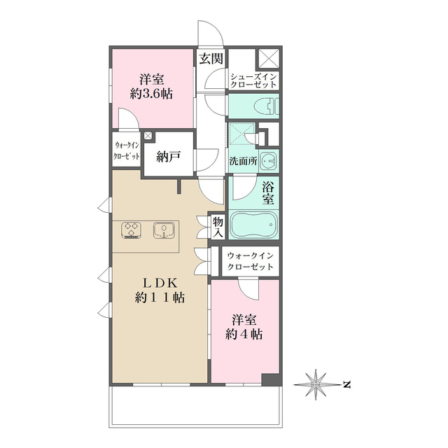 Ｌａ　Ｐｅｒｌａ　ＪｉｙｕｇａｏｋａＩＩの間取図