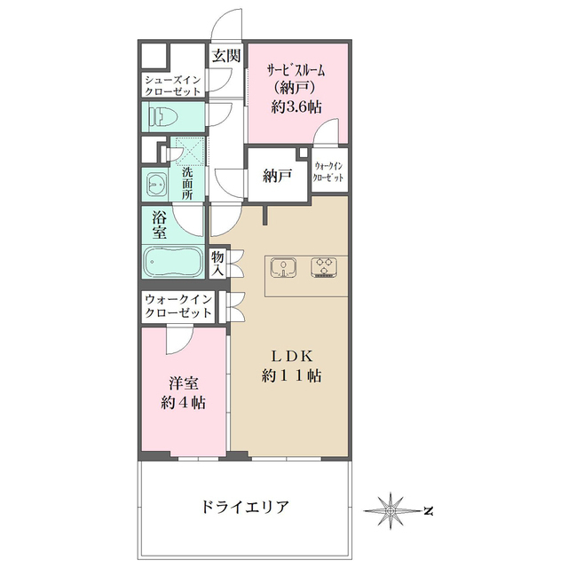 Ｌａ　Ｐｅｒｌａ　ＪｉｙｕｇａｏｋａＩＩの間取図