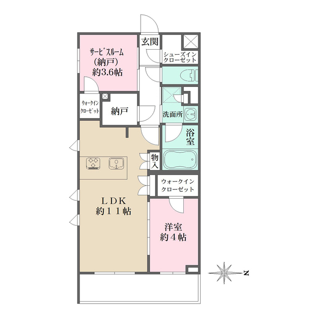 Ｌａ　Ｐｅｒｌａ　ＪｉｙｕｇａｏｋａＩＩの間取図