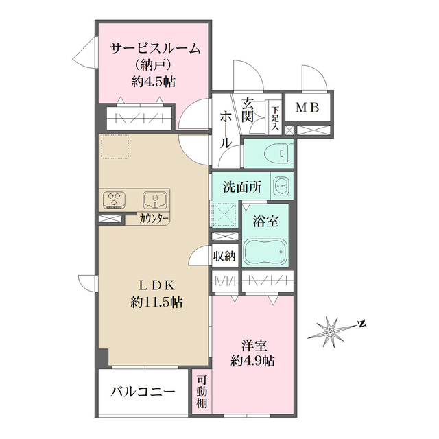 Ｌａ　Ｐｅｒｌａ　桜新町の間取図