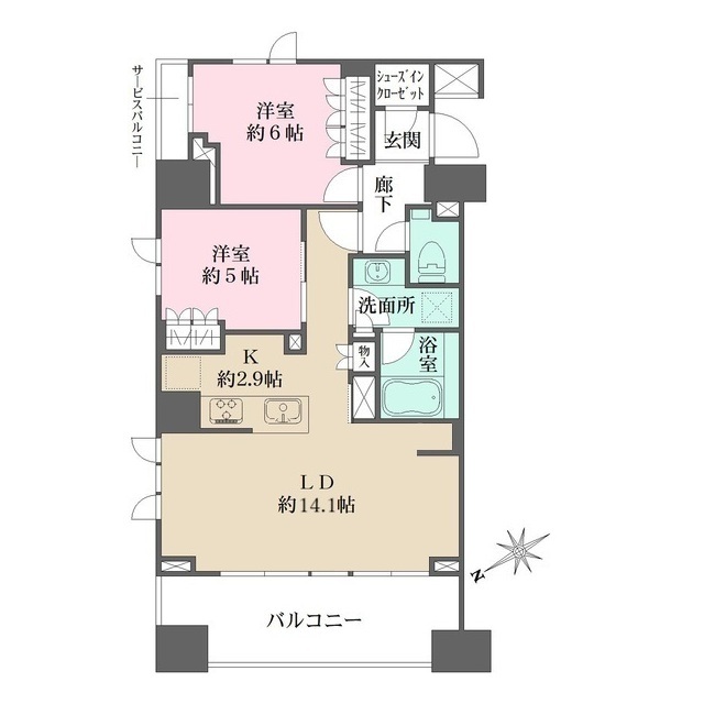ルフォンリブレ浜松町キャナルマークスの間取図