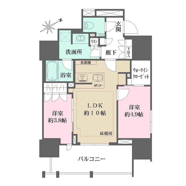 ザ・パークハウス芝御成門の間取図