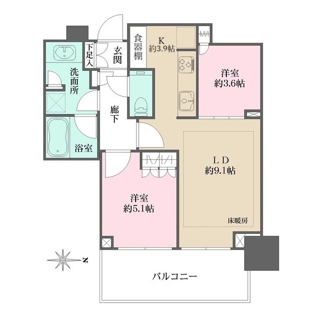 大崎ステーションレジデンスの間取図
