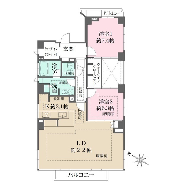 渋谷区神宮前５丁目マンション２階物件間取図