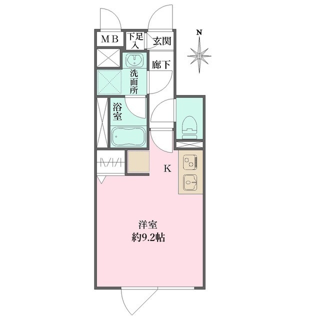 アトリオフラッツ自由が丘の間取図