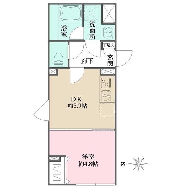 アトリオフラッツ自由が丘の間取図