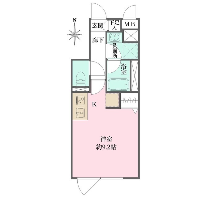 アトリオフラッツ自由が丘の間取図