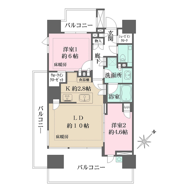 ブランズ芝浦の間取図