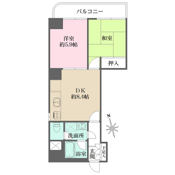 藤和亀戸コープの間取図