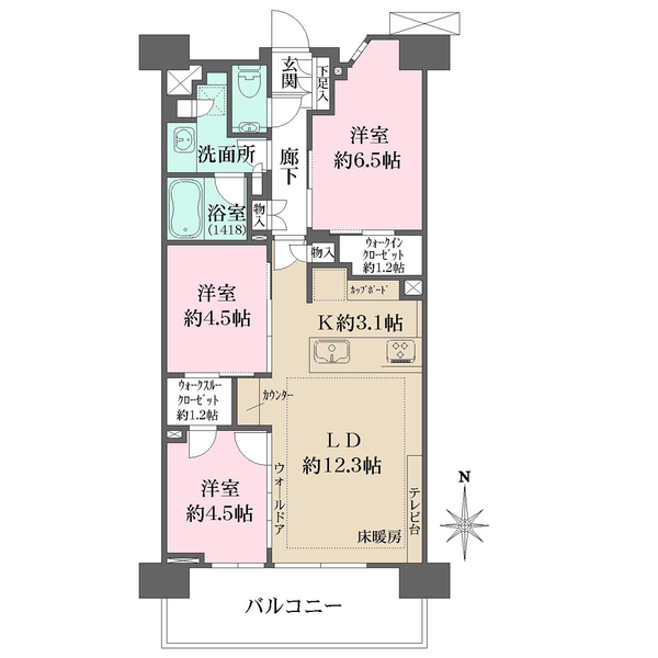 猿江恩賜公園レジデンスの間取図