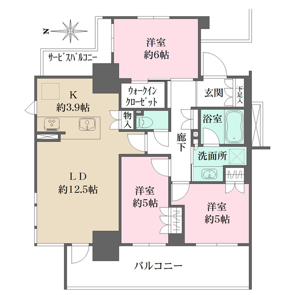 ルネ南砂町リバーフィールの間取図