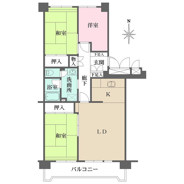 入船西エステートの間取図