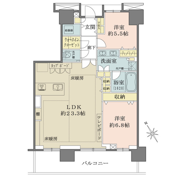 プラウドタワー東雲キャナルコートの間取図