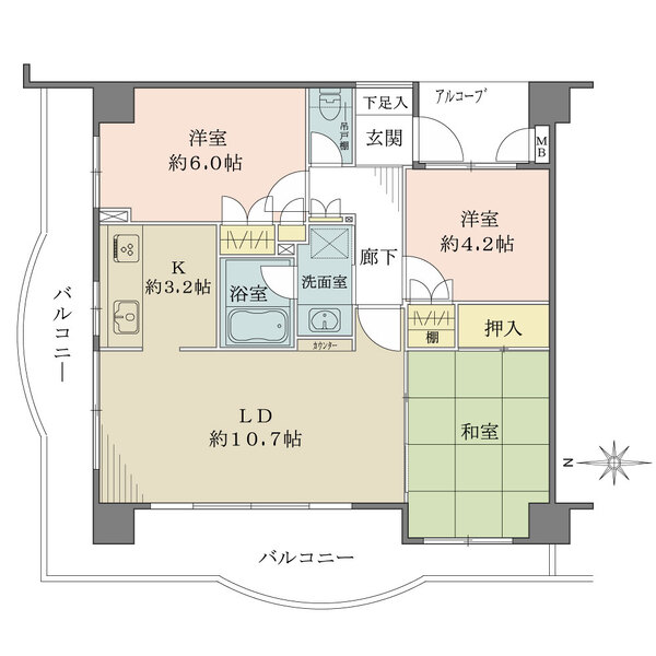 藤和シティコープ篠崎の間取図