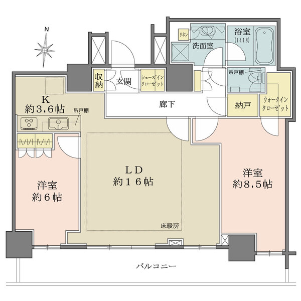 パークハウス清澄白河タワーの間取図