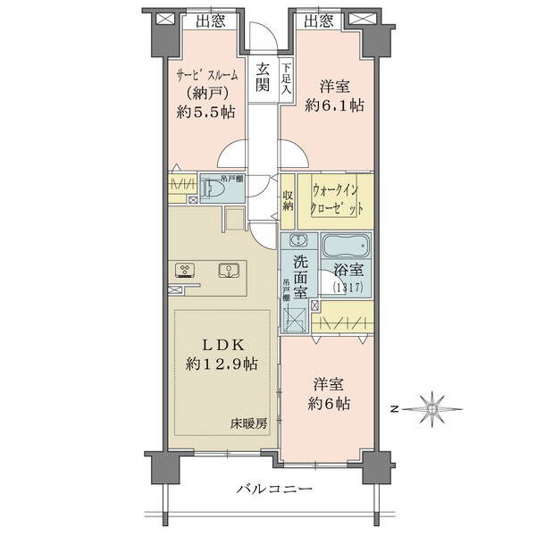 クレストフォルム東京グランイーストの間取図