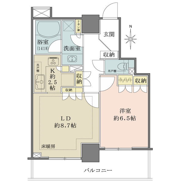 ライオンズ四谷タワーゲートの間取図