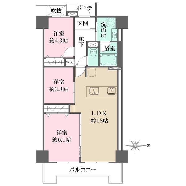 藤和門前仲町コープの間取図