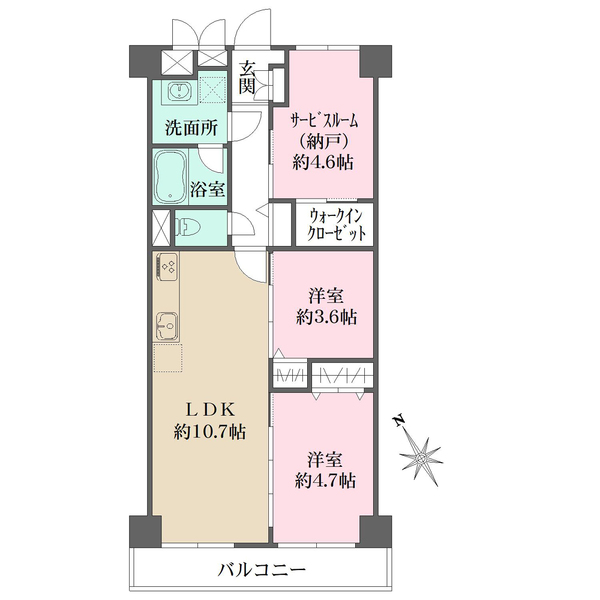 グリーンキャピタル門前仲町の間取図