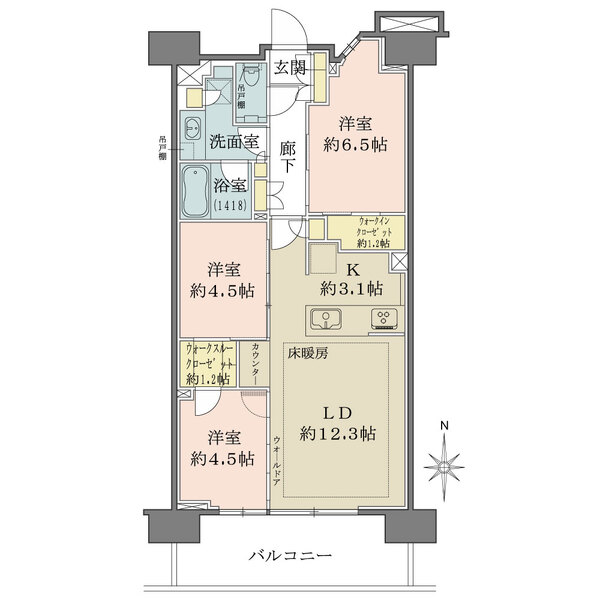 猿江恩賜公園レジデンスの間取図