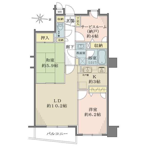 ベルグコート木場センティオの間取図