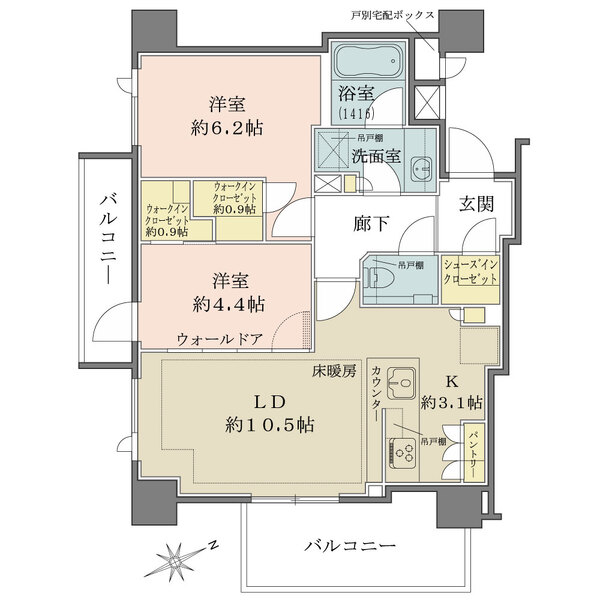 ザ・パークハウス目黒本町の間取図