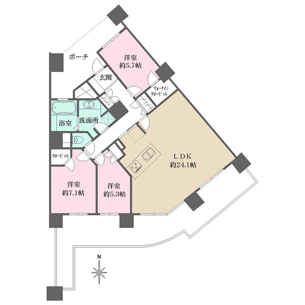 シエルズガーデンエールタワーの間取図