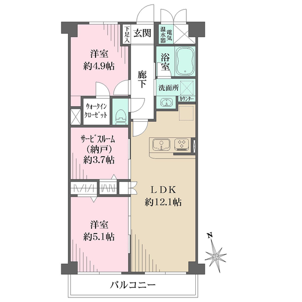 シャンボール二子玉川園の間取図