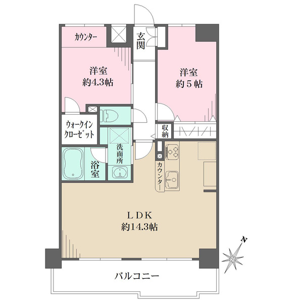 クレッセント武蔵小山IIIの間取図