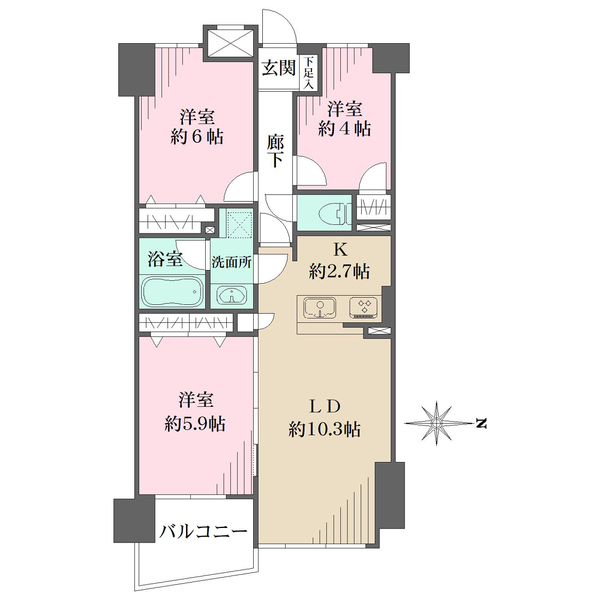ナイスアーバン洗足池公園の間取図