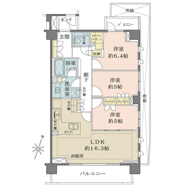 ザ・パークハウス洗足池桜山の間取図