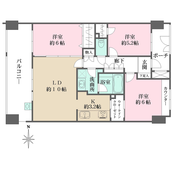 ジェイパーク多摩川リバージュの間取図