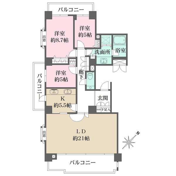 パークハウス多摩川南五番館の間取図