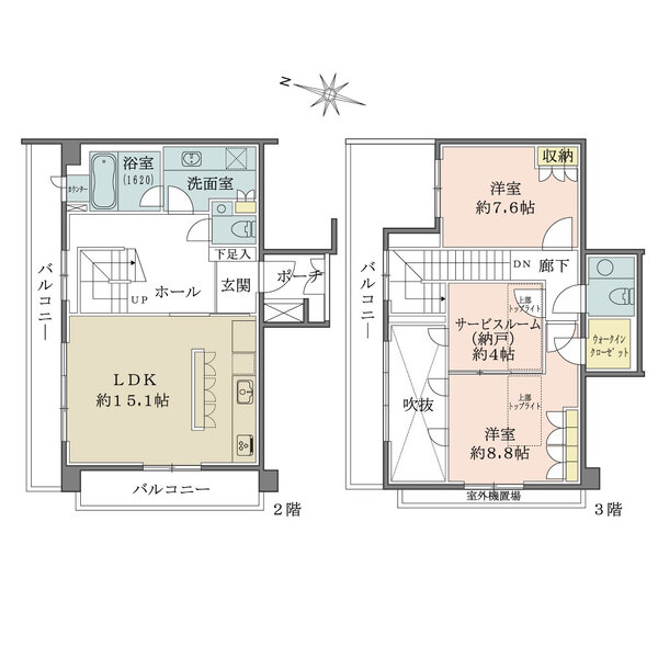 グランベスタージュ八雲の間取図