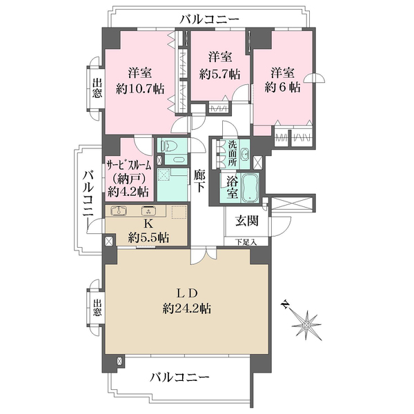 パークハウス多摩川北参番館の間取図