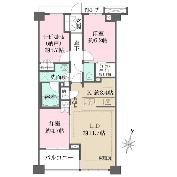 目黒本町レジデンスの間取図