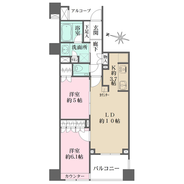 グランスイート瀬田の間取図
