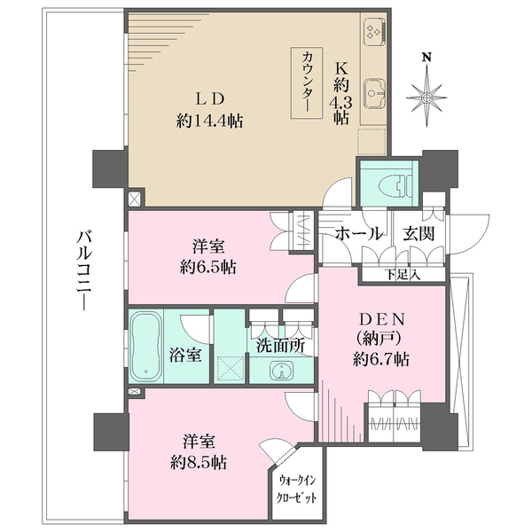 ザ・リバープレイスサウスタワーの間取図
