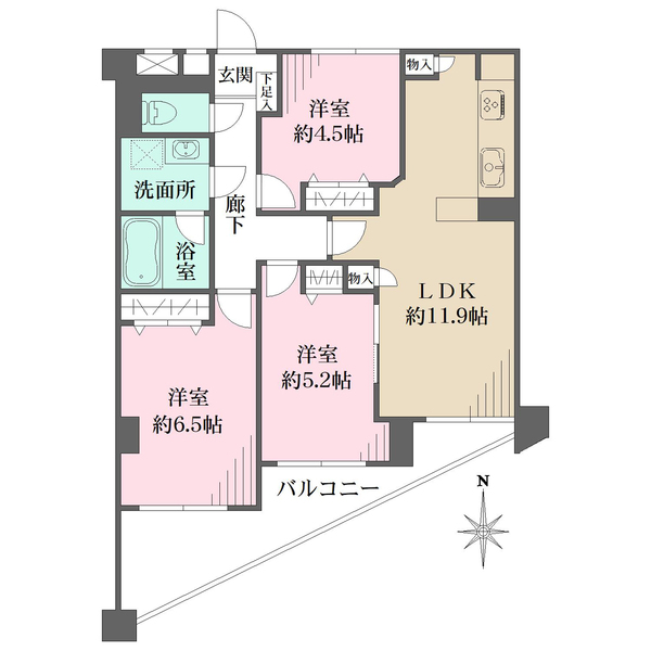 サンフラワー等々力の間取図