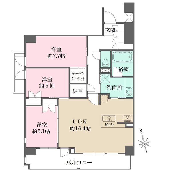 リストレジデンス目黒本町の間取図