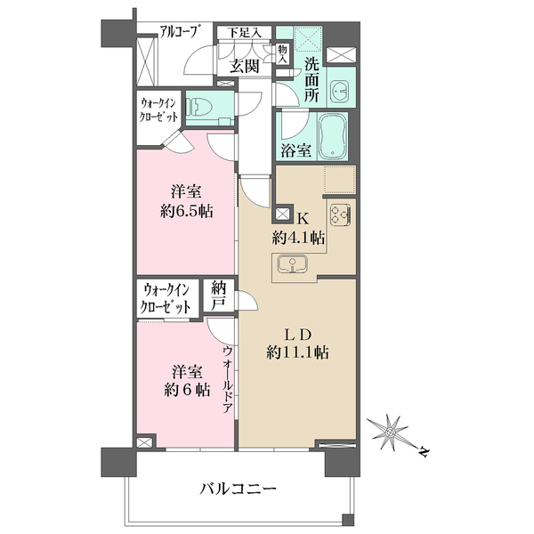 プラウド都立大学の間取図