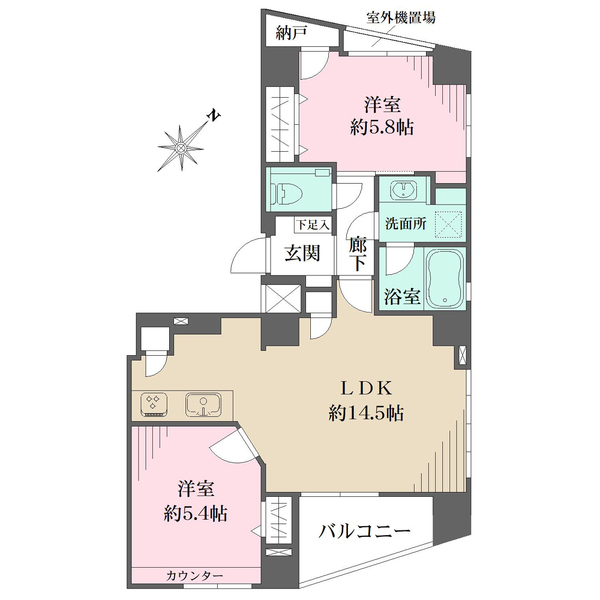 シティインデックス洗足の間取図