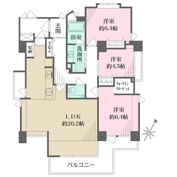 プレスティ―ジュ都立大学の間取図