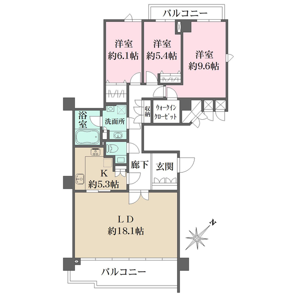 パークハウス多摩川南五番館の間取図