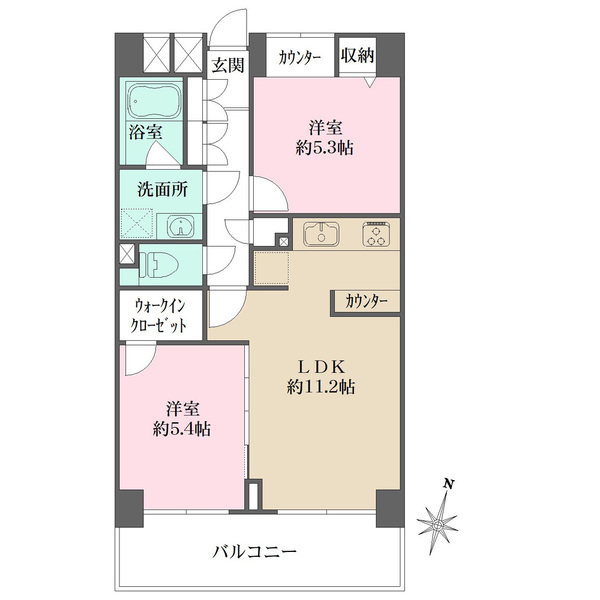 多摩川南パークハウスの間取図